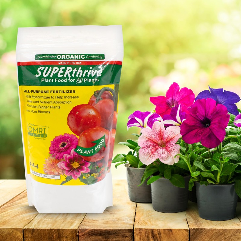 SUPERthrive Organic All-Purpose Plant Food, Solid Granular 4-4-4 (2 Pack)