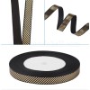 JP Ribbons 3/8 Black Satin Single Face Ribbon Golden Stripe-24.6