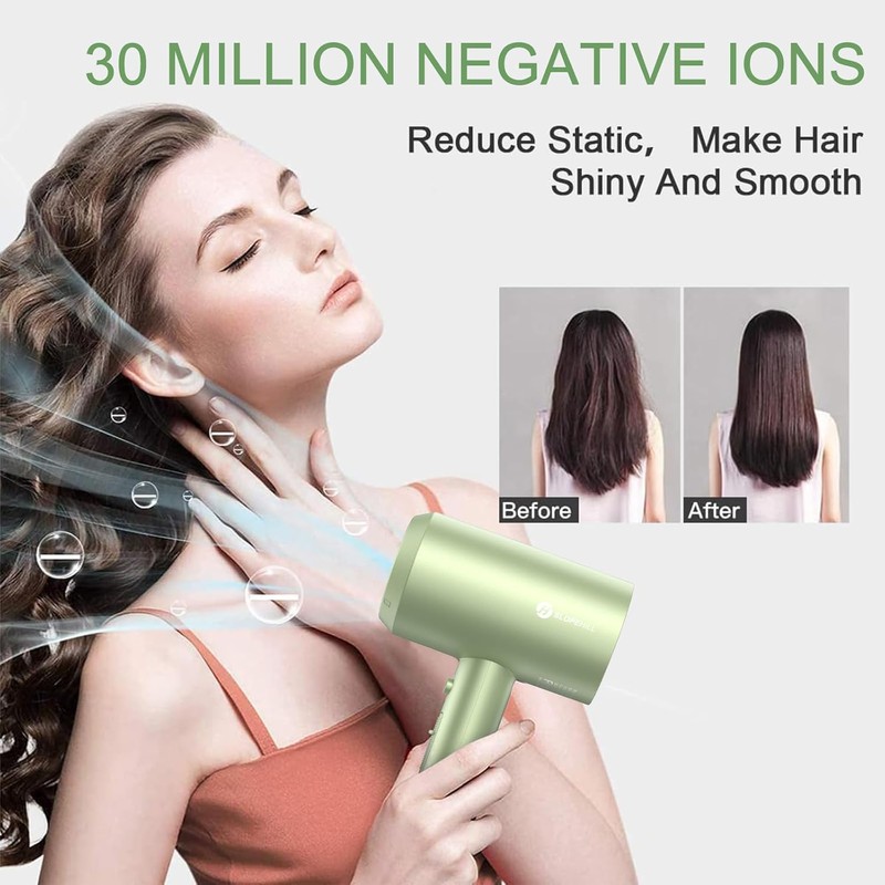 Slopehill Professional Ionic Hair Dryer, Powerful 1800W Fast Drying Low