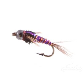 RiverBum Pheasant Tail Nymph Flies Assortment Kit with Fly Box, Anatomic Nymph Fly, Pheasant Tail Nymph Bead Head for Nymph Fly Fishing - 30 Piece