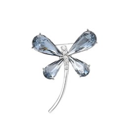 UNVAK Dragonfly Brooches Blue Crystal Dragonfly Brooch Pin Dragonfly Jewelry Gift for Women Girls