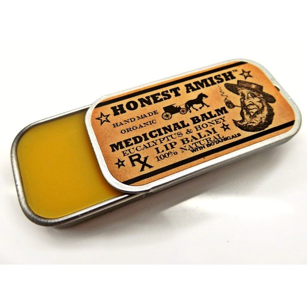 5 Pack Medicinal Lip Balm by Honest Amish- All Natural Herbal Remedy