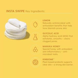 Kinship Insta Swipe AHA Exfoliating Pads - Lemon Honey Glycolic Acid