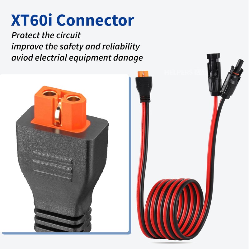 Solar Panel Plug to XT60i Cable Solar Plug Photovoltaic for