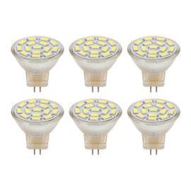 6Pcs GU4 LED Bulb 270LM 15LED Energy Saving Light Bulb MR11 Track Lamp Beads 12V 3W White Light 6000K