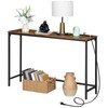 HOOBRO 47.2" Console Table with Power Outlets and USB Ports,