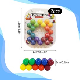 Interesting Rainbow Puzzle Ball Set, Sensory Toy for Children and Adults, Stress Relief Ball for Stress Relief and Improve Dexterity, Pack of 2
