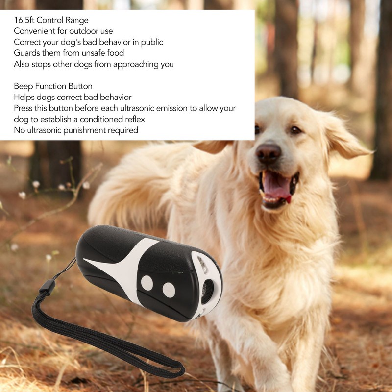 Dog Barking Deterrent Device 2 Frequency 16.5ft Range Ultrasonic Handheld