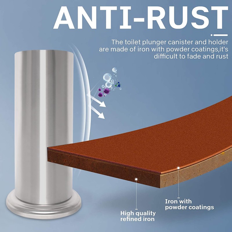 DOWRY Anti-Hand Off Toilet Plunger with Holder for Bathroom,Powerful Efficient