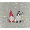 texpot Tablecloth 85 x 85 cm Light Grey Embroidery Gnome