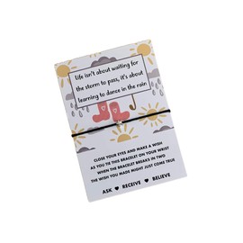 Dance in the rain wish bracelet | Life isn't about waiting for the storm to pass gift | Friends gift