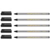 EDDING Pack of 5 Felt-Tip Pens Fine 88 Black 0.6