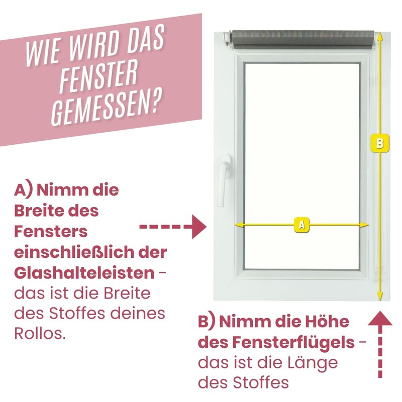 Fenster DEKOR - Roller Blinds for Windows Red - Klemmfix