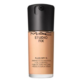 Base Líquida MAC Studio Fix Fluid FPS 15 | Tono NC6.5 | Cobertura 24h | Control de Brillo