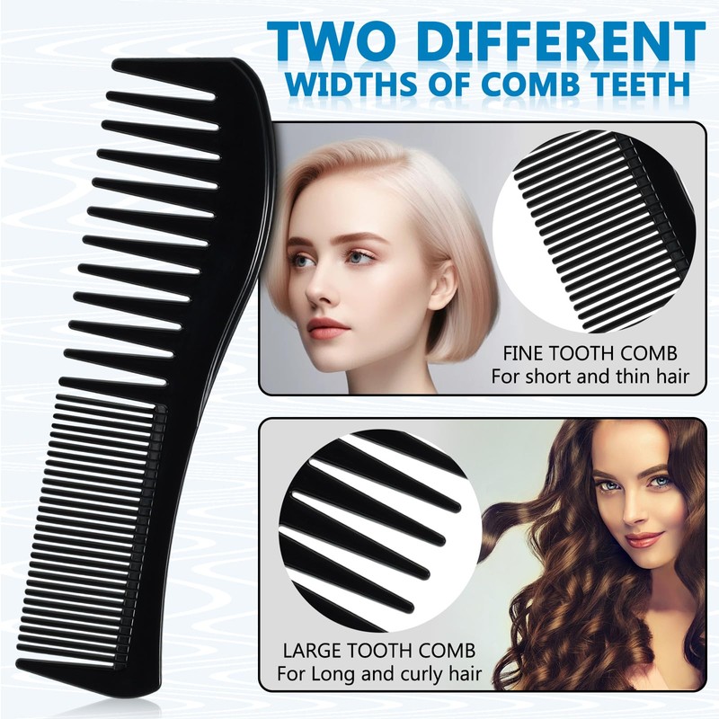2 Pack Wide Tooth Comb for Curls and Detangling Comb