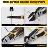 Fancytool Multi-Function Diagonal Pliers, 8-inch 4-in-1 Cr-V Steel Heavy Duty