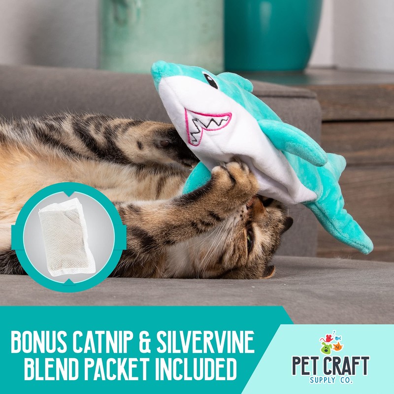 Pet Craft Supply Wiggle Pickle and Shimmy Shark Flipper Flopper