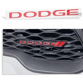 Dodge Grille Emblem Overlay Decal - 2013-2024 Durango - (Color: Gloss Red)