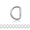 Ganzoo D Ring Made of Steel, Set of 10, Steel