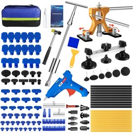YUTAOWH Dent Puller Kit, Painless Dent Removal Kit with Adjustable Dent Lifter, Hot Glue Gun, Dent Puller for Small Dents & Big Dents,Reusable Car Body Dent Repair Tool