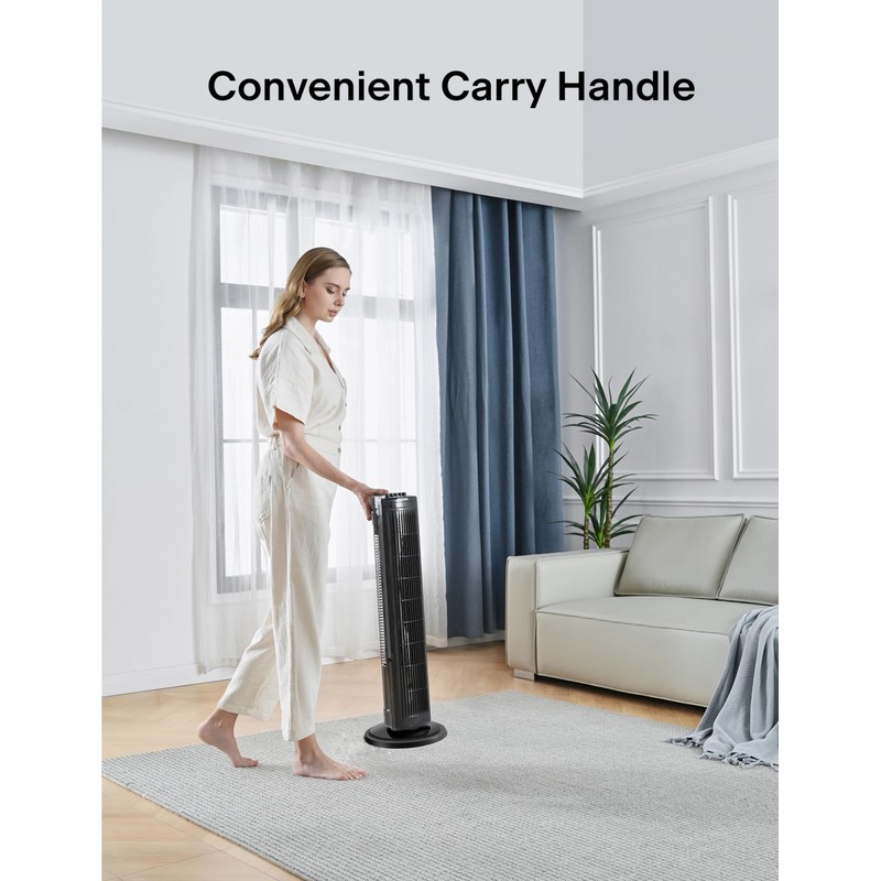 PELONIS 30 Inch Oscillating Tower Fan with 3 Speed Settings