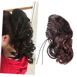 FOMIYES Synthetic Curly Ponytail Extension Claw Clip in Hairpiece Short Wavy for Women Natural Look Clip in Hair Extensions Hair Topper