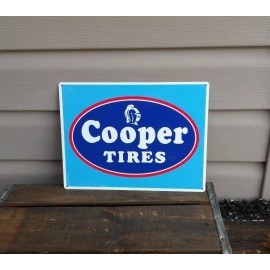 COOPER TIRES Metal Sign Advertising Repair Shop Logo Mechanic Garage 9x12 50065