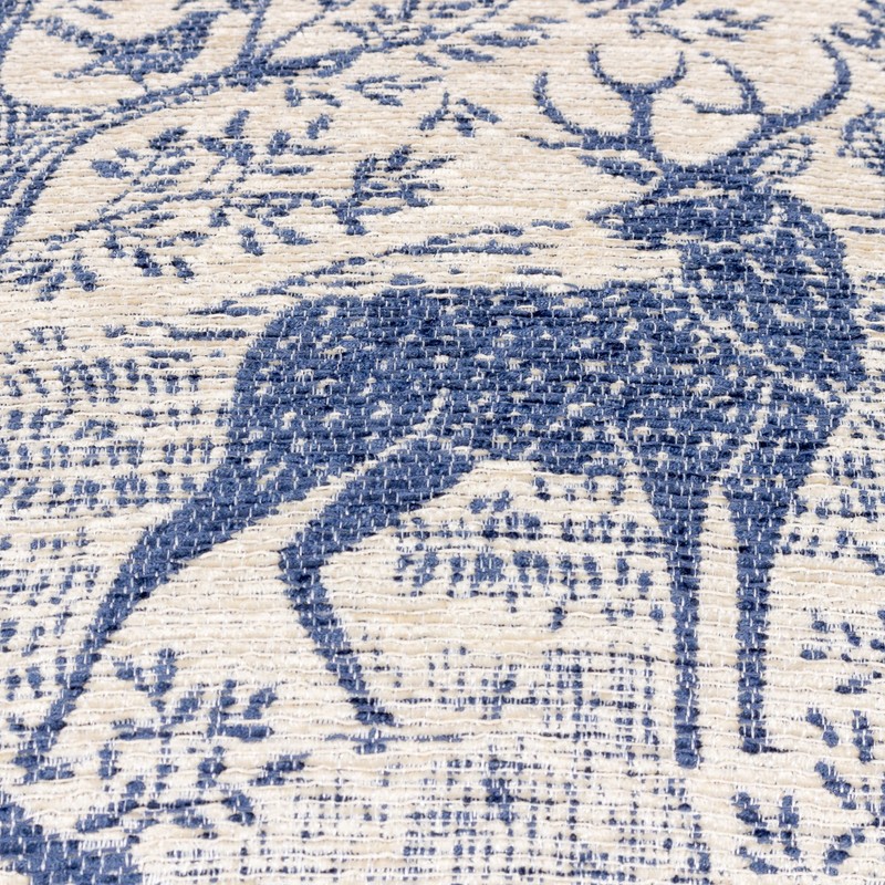 furn. Winter Woods Animal Chenille Cushion Cover, Midnight