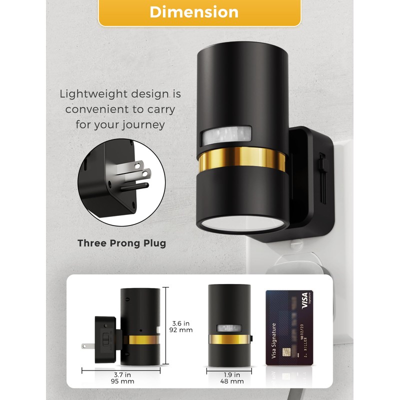 L LOHAS LED Motion Sensor Night Light Plug in, Night