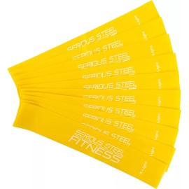 Serious Steel Fitness Mini Band | Exercise Mini Loop Bands | Workout Bands - Extra Light
