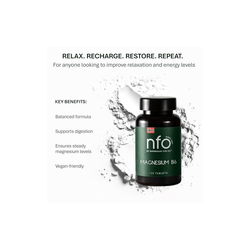 NFO Magnesium B6 – Magnesium Tablets with Vitamin B6 &