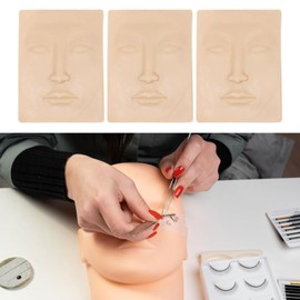 perfeclan 3 Piece Practice Skin for Face, Eyebrows and Lips, Permanent Makeup for Face, 3D Practice Skin for Artists, Beginners