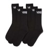 Vans Unisex Classics Crew Sock 6-Pack Black 6.5-9