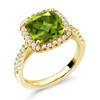 Gem Stone King 2.95 Cttw Green Peridot and White Created