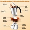 Vaolvpant No Coating 9 Cup Thickened 304 Stainless Steel Moka