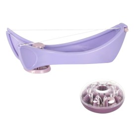 Vesaneae Manual Portable Epilator, Threading Face Hair Removal, Hair Removing Tool with 9 Pre-Cut Extra Strength Threads for Women