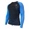 RIBBY SPF 50+ 5mm Padded Rash Guard, Black and Blue,