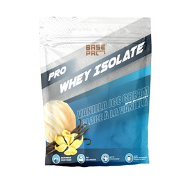 Pro Whey Isolate - Vanilla Ice Cream | Base Pro Nutrition | Whey Isolate Protein Powder, 27 Grams of Protein Per Scoop, 14 Servings Per Pouch | 1LB