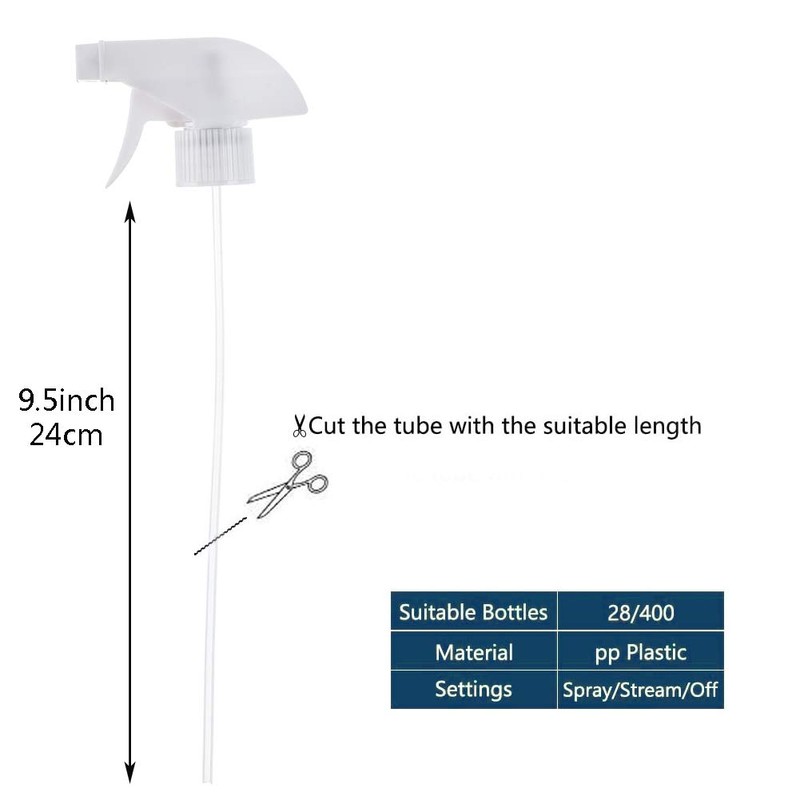 TBWHL Sprayer Bottle Top White Nozzle for Alcohol and Hydrogen