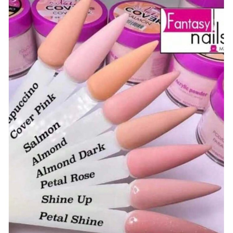 Fantasy Nails Make-Cover Petal Shine Acrylic Powder, 2 oz, Pink