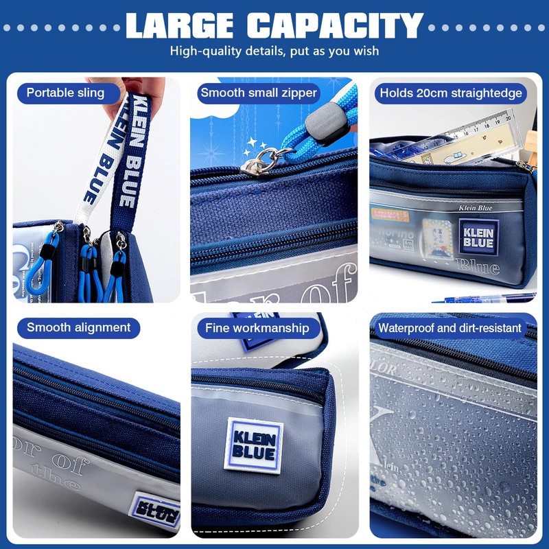 Large Capacity Pencil Case for School - Oxford Fabric Organizer