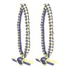 2Pcs Ribbon Leis Double Braided Necklace Graduation Congrats Accessory for