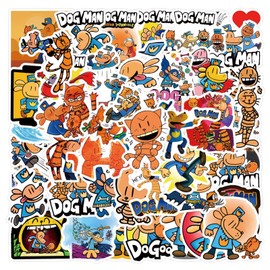 Dog Man Stickers, Funny Cartoon Stickers, Waterproof Vinyl Graffiti Stickers for Laptop, Luggage, Skateboard, Teenagers and Adults, Pack of 110