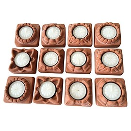 JBK Pottery 02303 Tealight Candle Holder Base, Terra Cotta