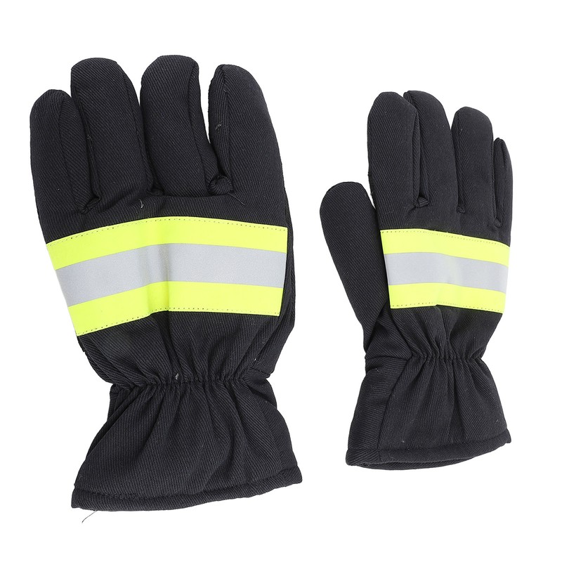 Firefighter Gloves Flame Resistant Soft Comfortable 27cm Length Safety Working
