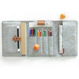 Lucky Sign Pencil Case, Light grey