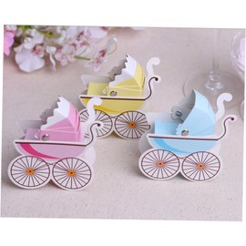 10pcs Baby Shower Supplies Baby Shower Stuff Stroller Shape Candy Box Stroller Themed Party Wedding Decoration Baby Shower Return Bath Bulk Decorate Mailbox
