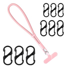 Phone Wrist Strap with Zipper Lock Clip, 360°Rotatable Phone Strap, Adjustable Phone Lanyard for Outdoor Activities and Tourism（Pink）