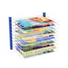 Wall Mountable Art Drying Rack for Classroom,10 Removable Shelves,Art Storage