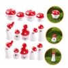 Kisangel 5sets Resin Mini Mushrooms Hard Non-deforming Perfect for Outdoor